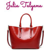 JULIA TALYANA™ | Grand sac à main vintage en cuir ciré - Julia Talyana