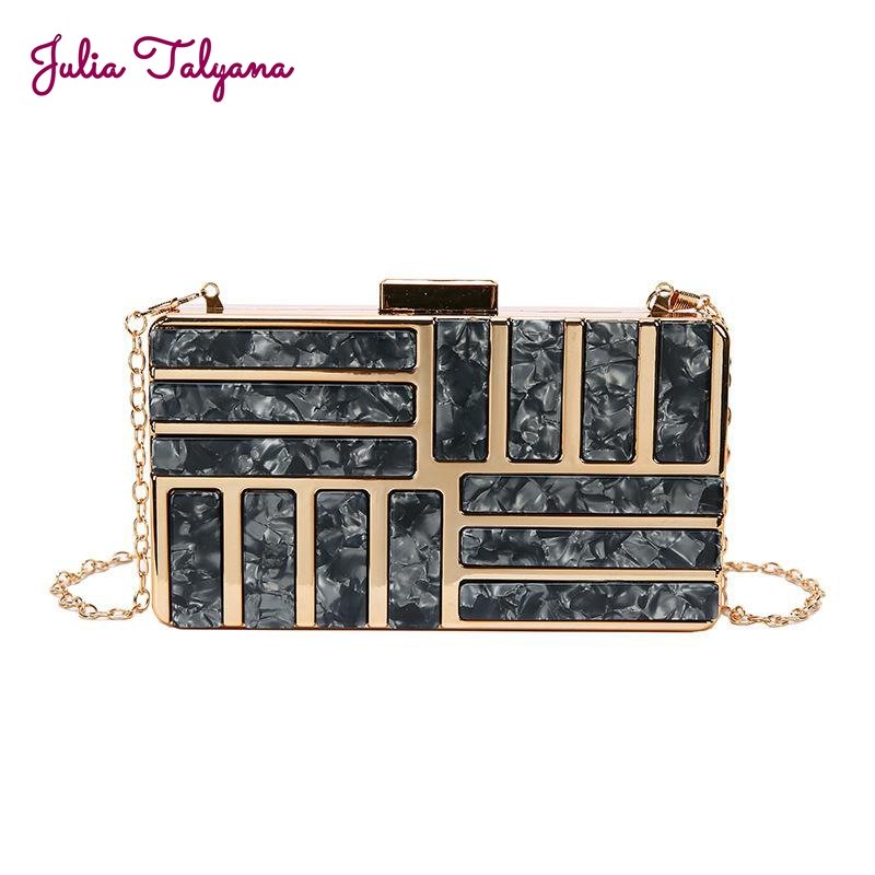 Julia Talyana ™ | Metal evening bag with stones encrusted